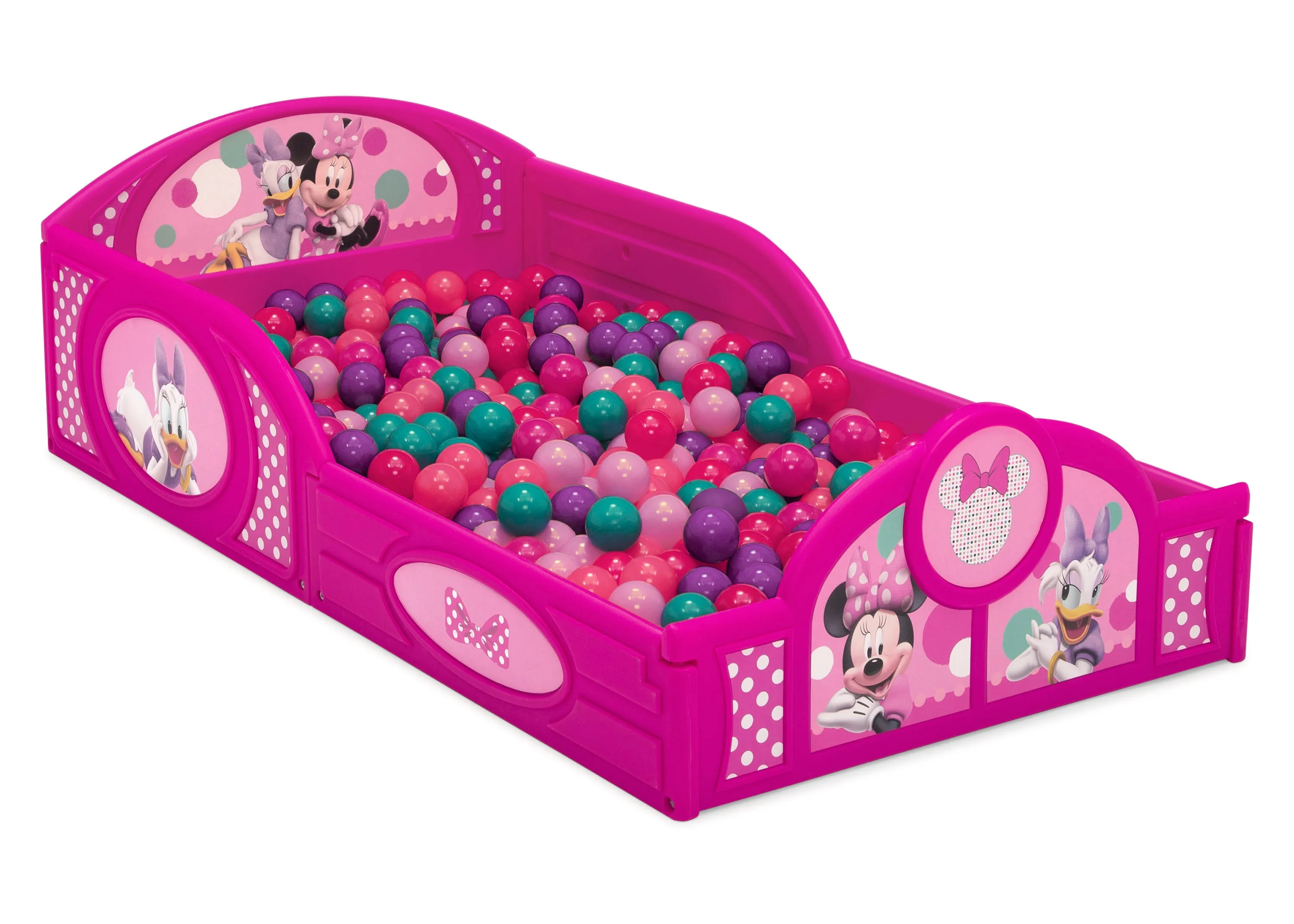 Minnie Mouse 4-Piece Toddler Room-in-a-Box Set – Includes Sleep and Play Toddler Bed, Table, 1 Chair and Toy Box