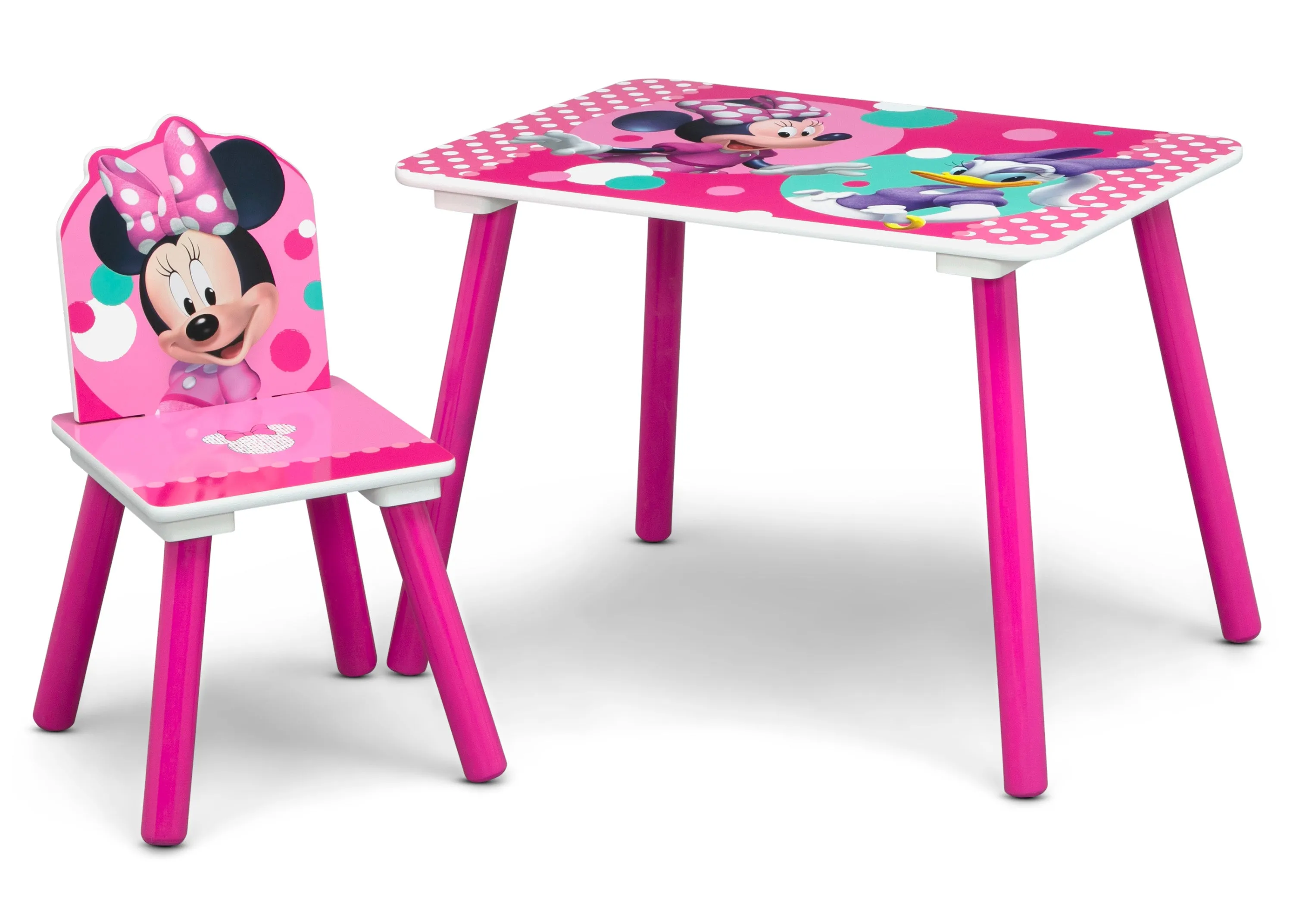 Minnie Mouse 4-Piece Toddler Room-in-a-Box Set – Includes Sleep and Play Toddler Bed, Table, 1 Chair and Toy Box