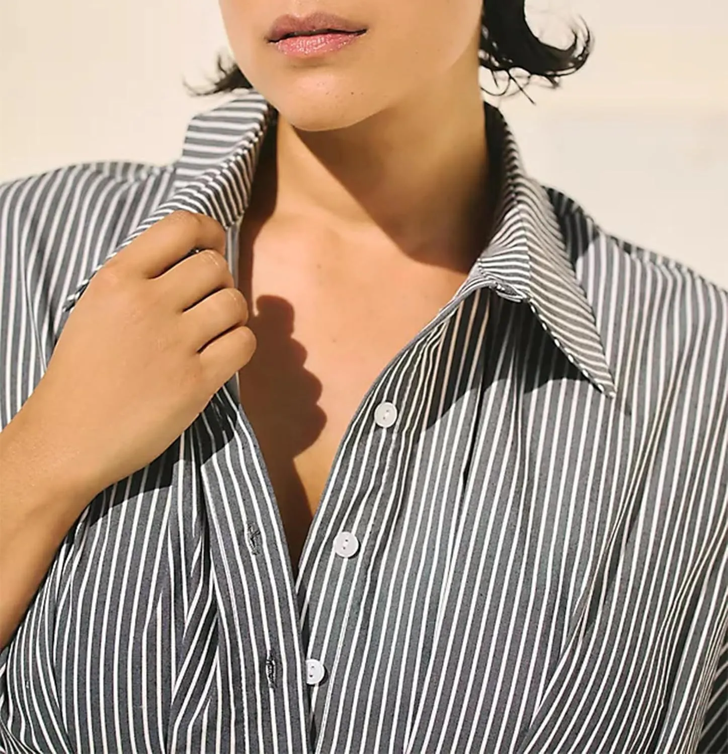 MISSACTIVER Women Pleated Button Down Shirt Dress Short Sleeve Striped Corset Mini Dresses Casual Summer Short Dress