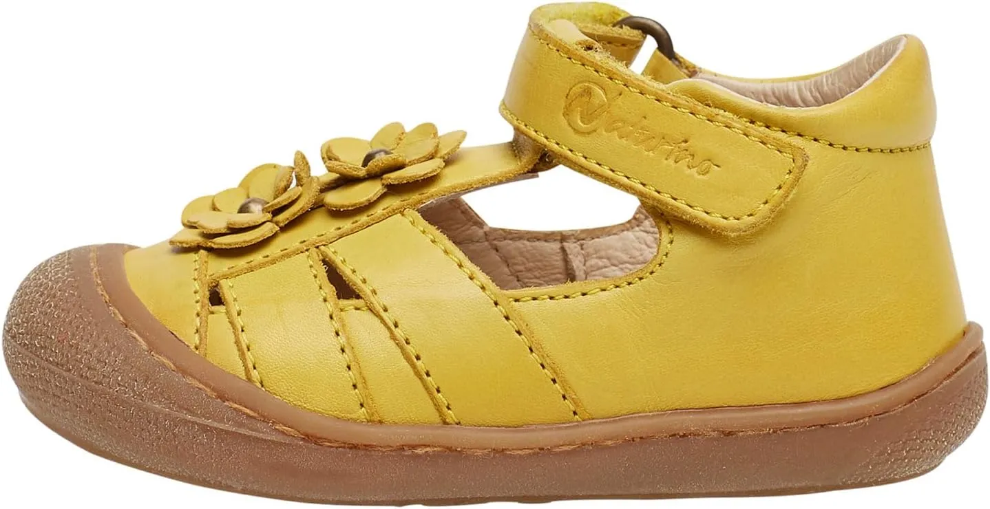 Naturino MAGGY Half Closed Sandal with Appliqued Flowers