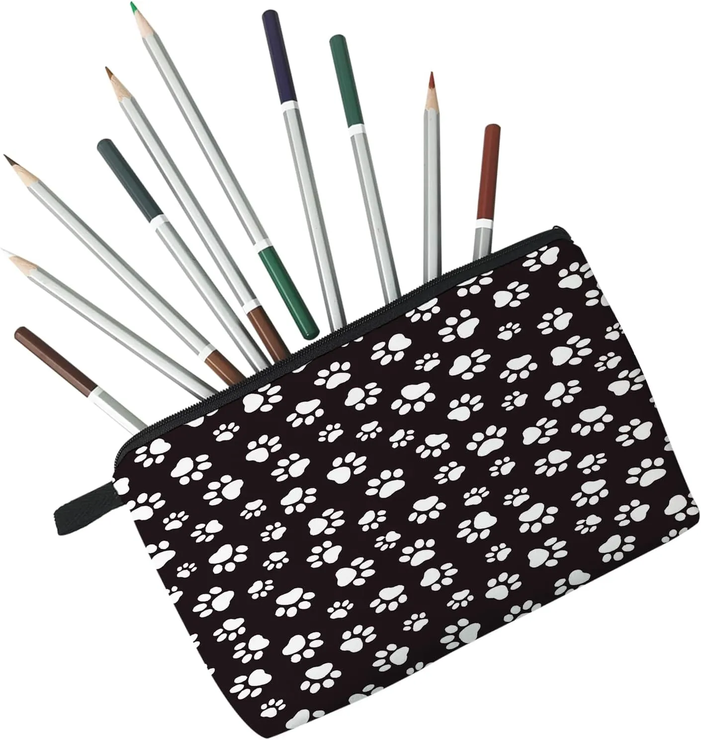 Paw Print Makeup Bag Travel Accessories Small Size Toiletries Makeup Organizer Cosmetic Bags Puppy Paw Gifts for Women Dog Lovers