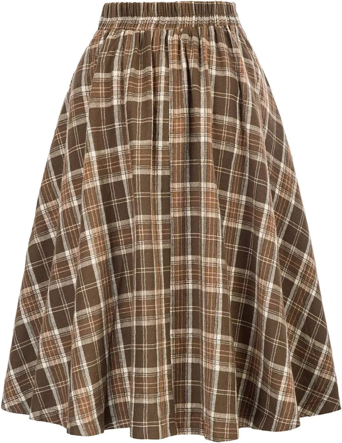 Plaid Printed Skirt Vintage High Waist Women Fashion Midi Skirt Pleated skirts for women trendy Harajuku Casual Summer