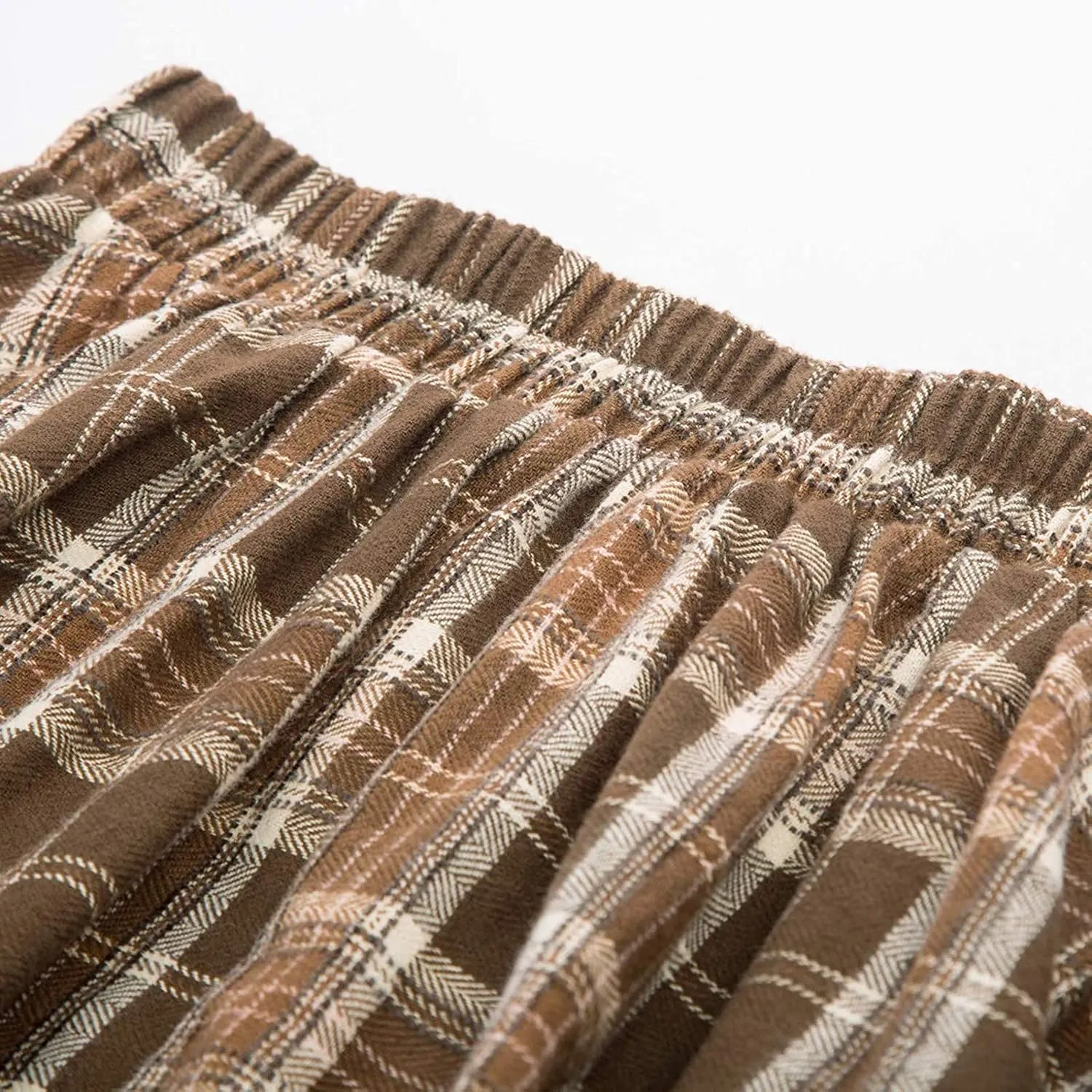 Plaid Printed Skirt Vintage High Waist Women Fashion Midi Skirt Pleated skirts for women trendy Harajuku Casual Summer