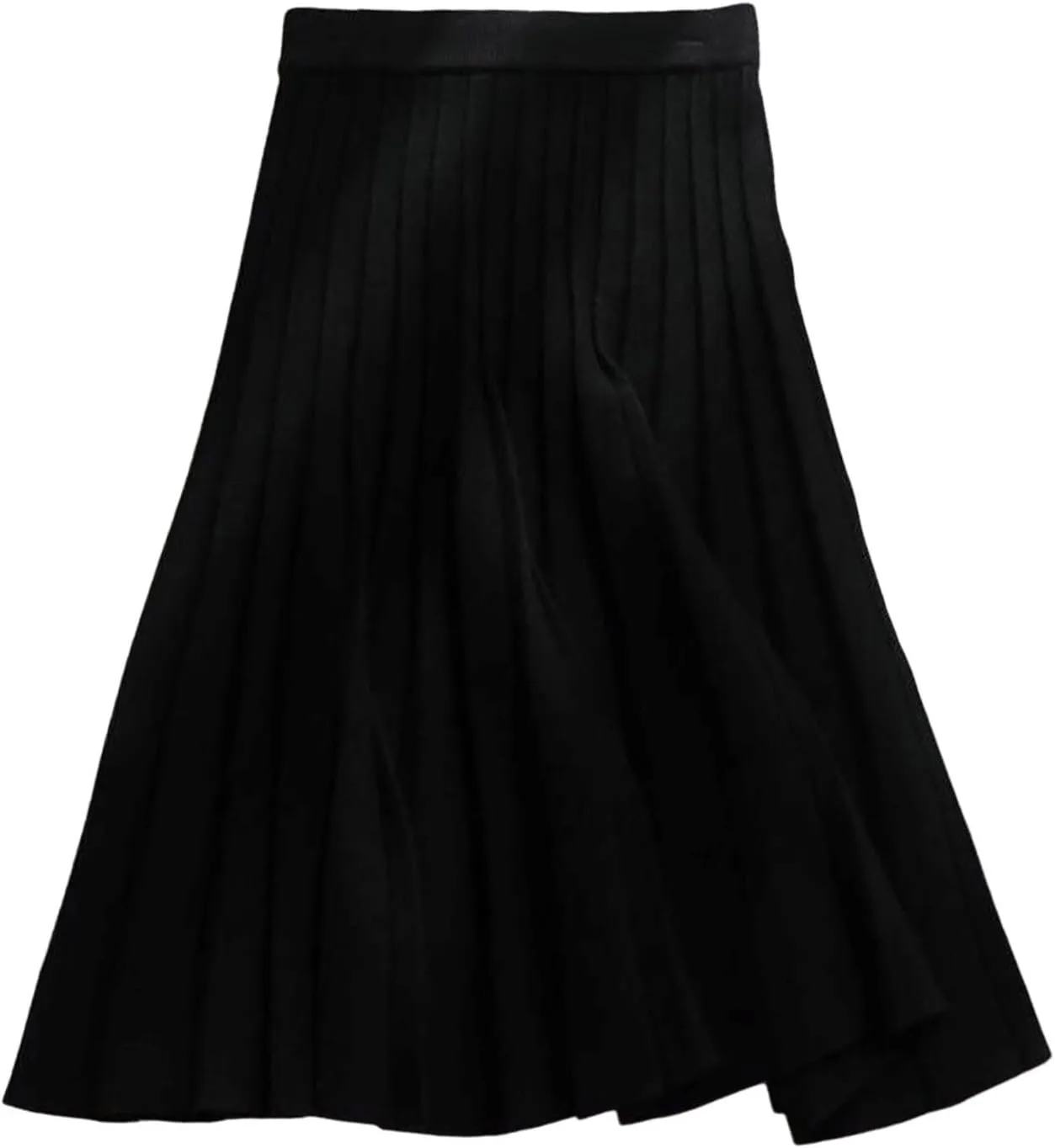 Plus Size Skirt for Women Summer 2025 Knitted Pleated A-Line Long Skirts for Going Out Ladies Trendy Clothes
