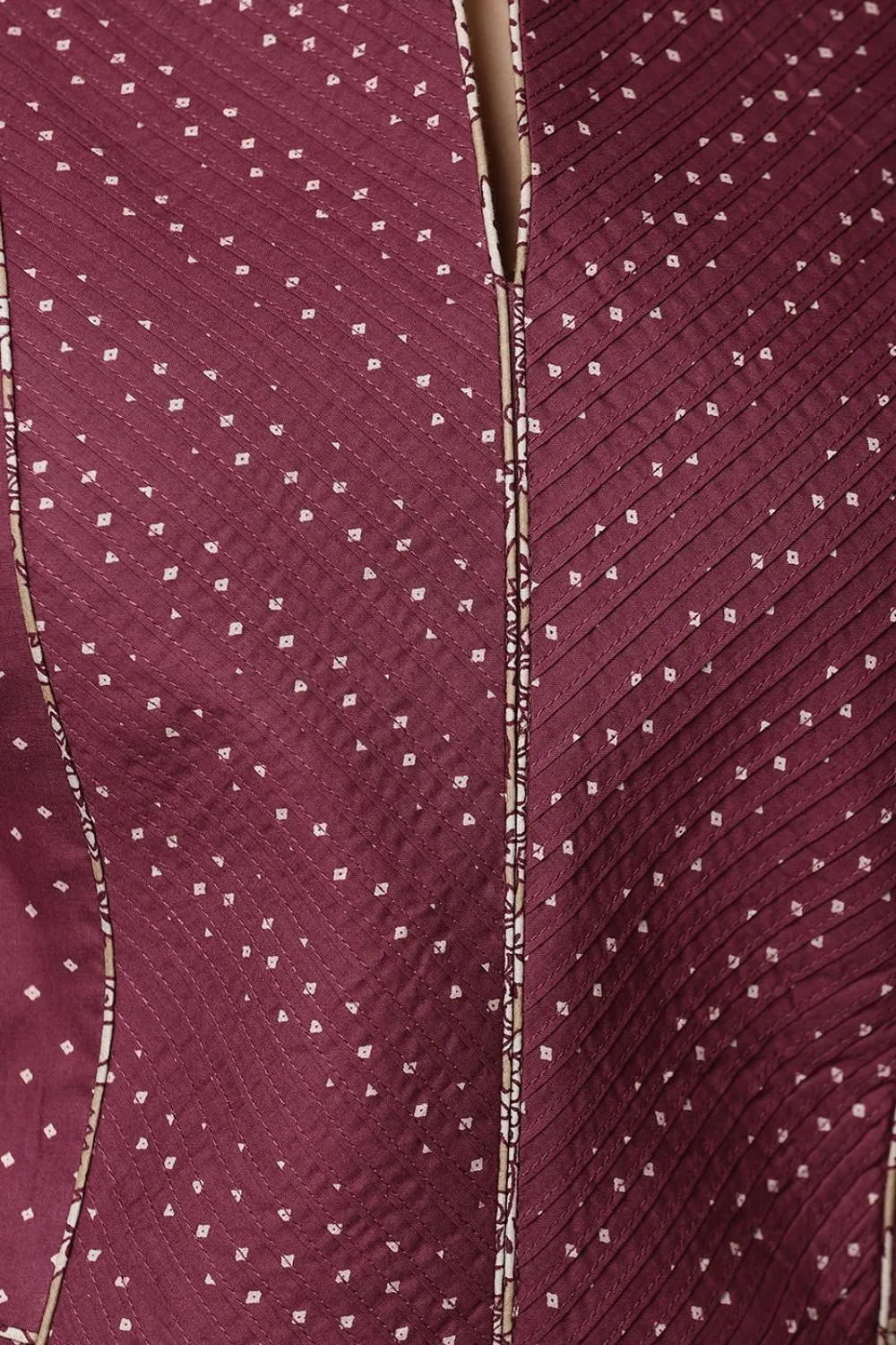 Purple Long Printed Kurta