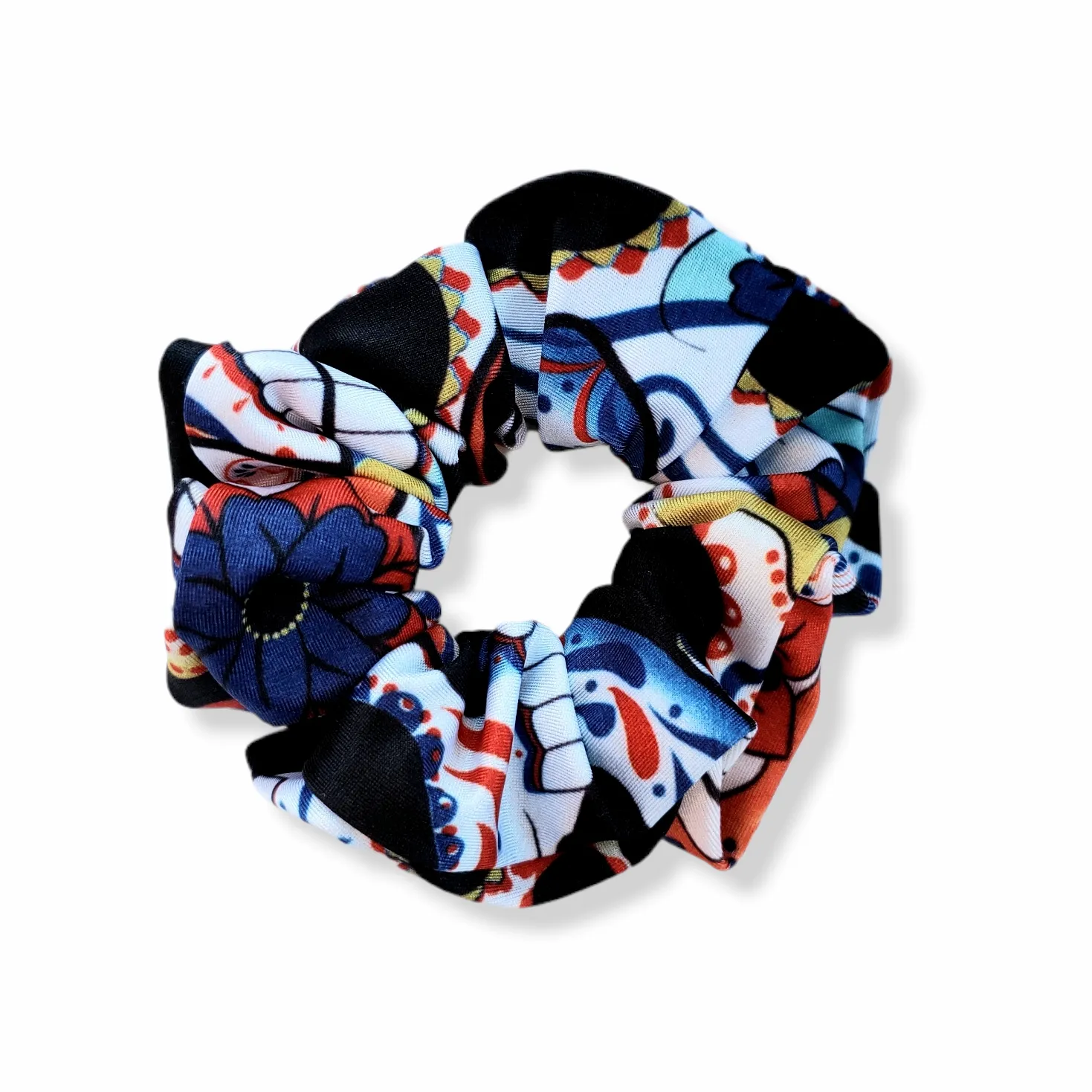 Scrunchie - Blue Skull