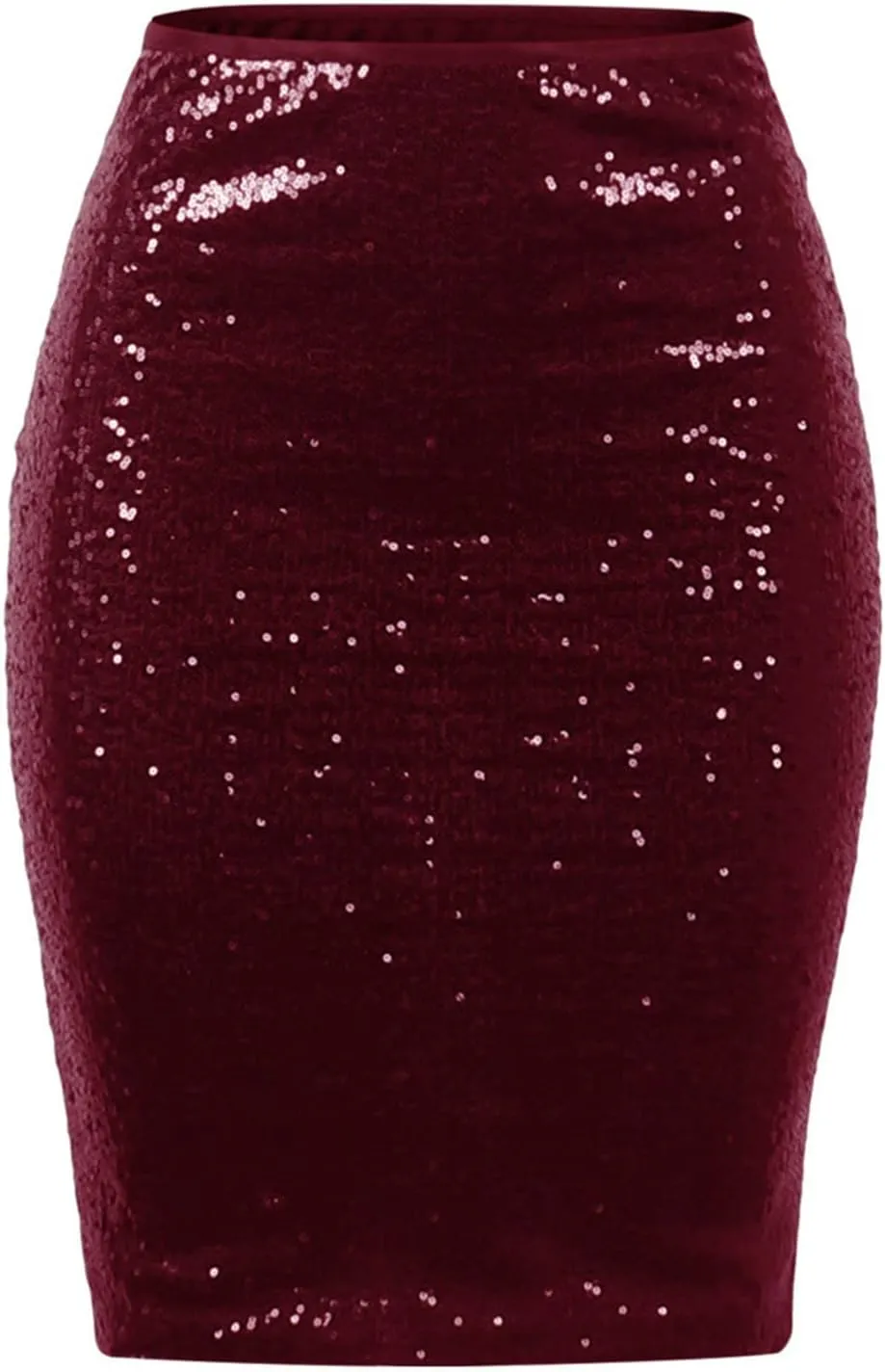 Sequin Skirt for Women, Sparkly Skirts, Sexy Glitter High Waist Casual Midi Skirt Bodycon for Holiday/Party/Business