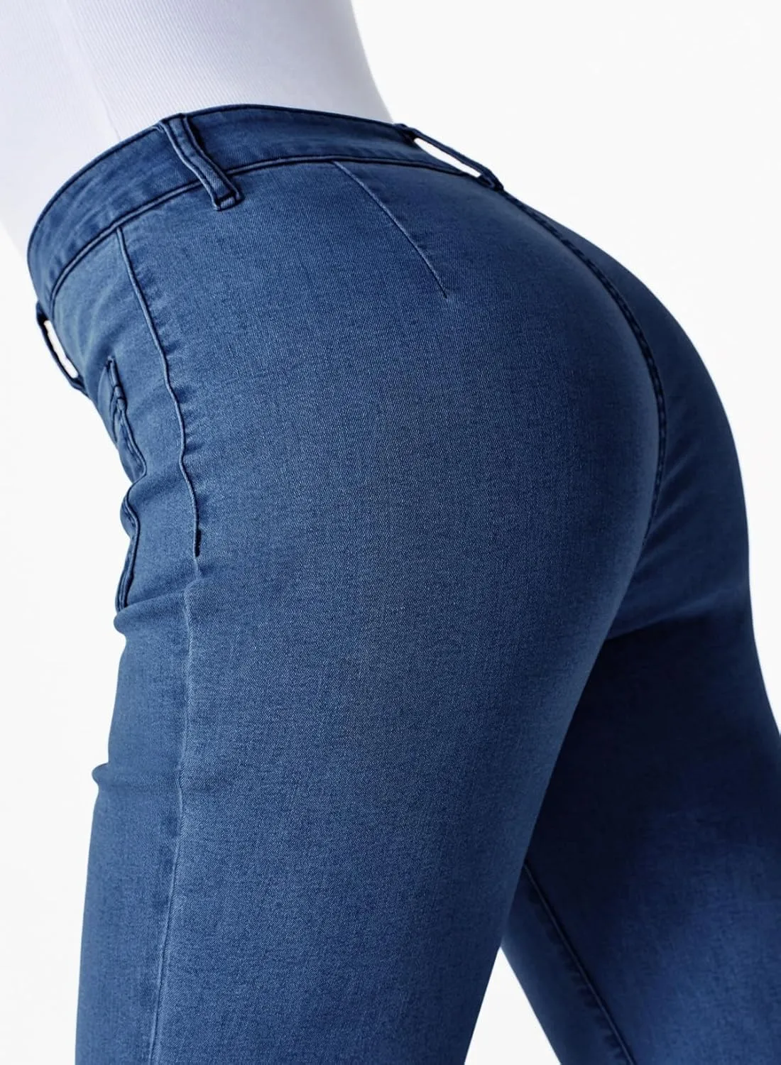 Sidefeel Womens High Waisted Jeans Stretchy Wide Leg Casual Flare Bell Bottom 2024 Fashion Denim Pants