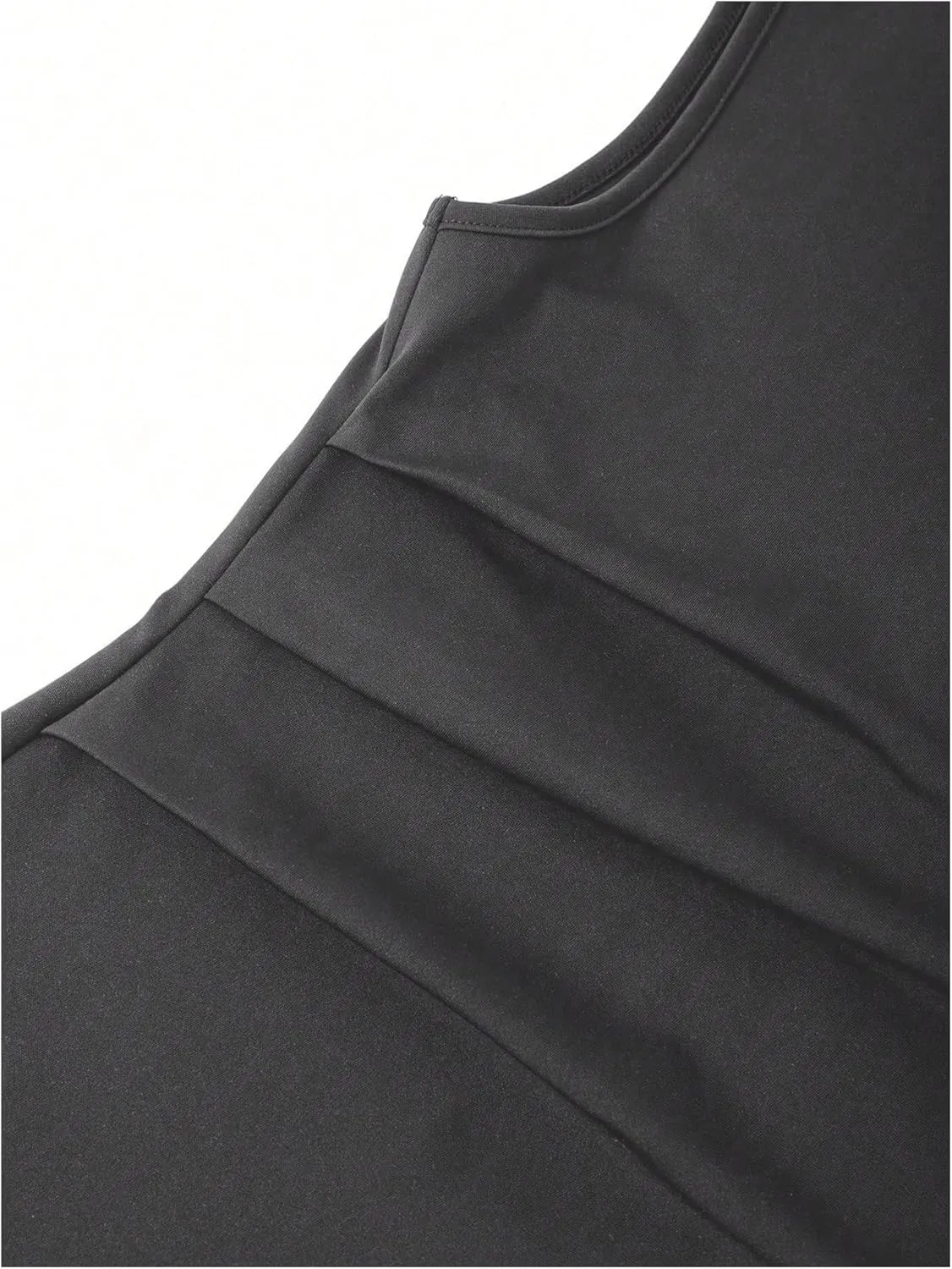 SOLY HUX Women's Sleeveless Mini Dress Mock Neck Ruched A Line Casual Short Dresses