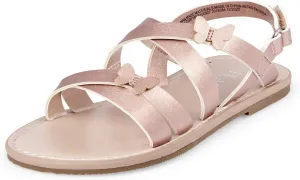 The Children's Place Baby-Girl's Toddler Flat Sandals with Adjustable Ankle Strap Slipper