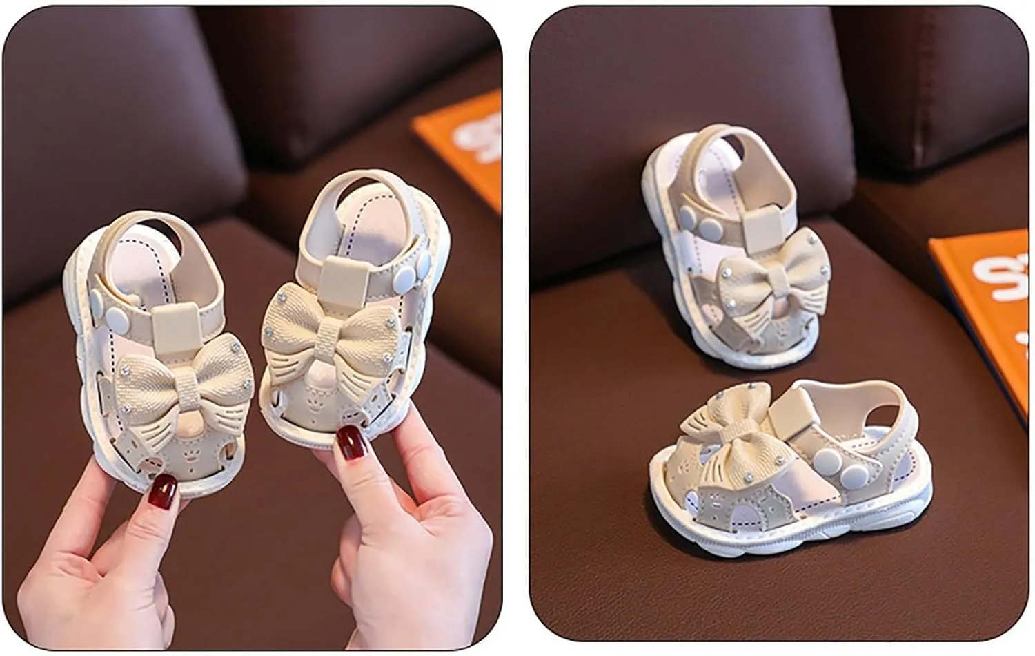 Toddler Baby Girls Sandals Summer Flower Soft Sole Princess Flat Shoe Infant Outdoor Cute Bowknot Dress Sandals