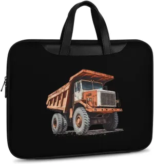 Vintage Dump Truck Leather Bag Laptop Case Slim Water Resistant Computer Bags with Handle Briefcase for Work