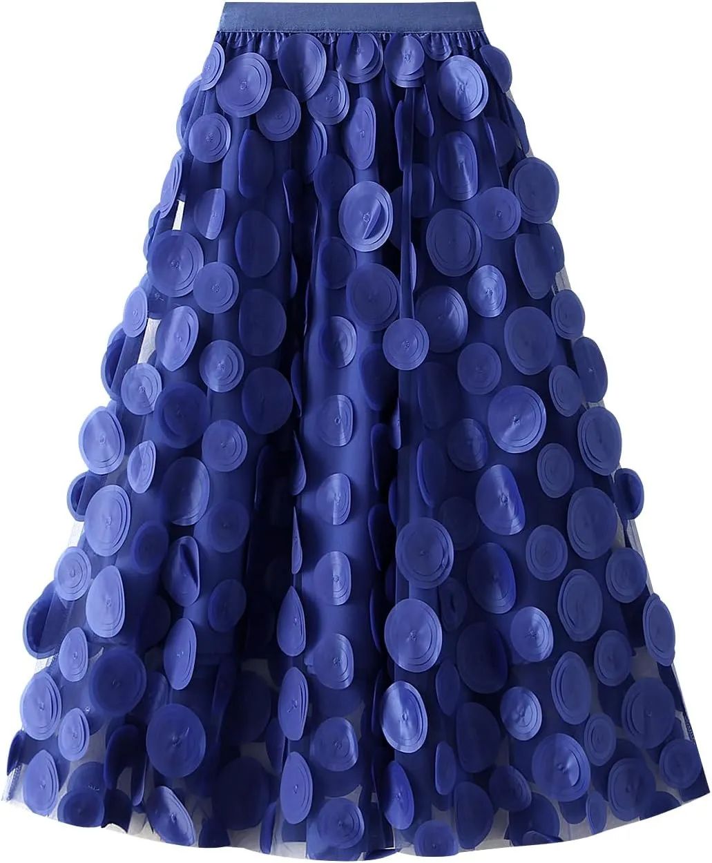 Women Fairy Tulle Midi Skirt High Waist Pleated Mesh Skirt Wedding Party Club Beach Long Tulle Tutu Skirts