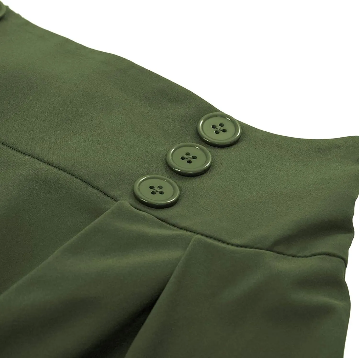 Women Solid Casual Elastic MIdi Skirts Vintage High Waist Pleated Skirt Fashion Loose Fit Soft Vacation Skirts