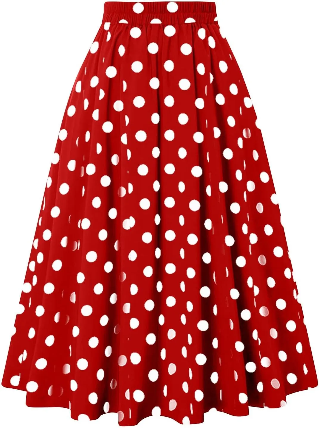 Womens A Line High Waisted Midi Skirts Button Down Fall Vintage Pleated Casual Flowy Button Down Swing Long Skirt