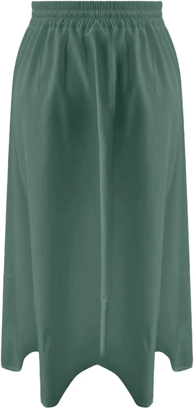 Womens High Waisted Skirts Drawstring Lightweight Casual Baggy Skirt Comfortable Elastic Waisted Skorts with Pockets