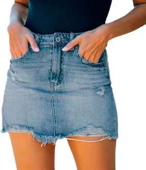 Women's High Waisted Tennis Skirt Skirts for Women Trendy Sexy Denim High Waist Casual Jean Skirts Women's A Line