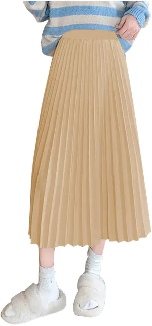 Womens Maxi Midi Satin Skirt Wedding Guest Dress Plus Size Pleated Evening Party Silk Elegant High Waist Long Skirts