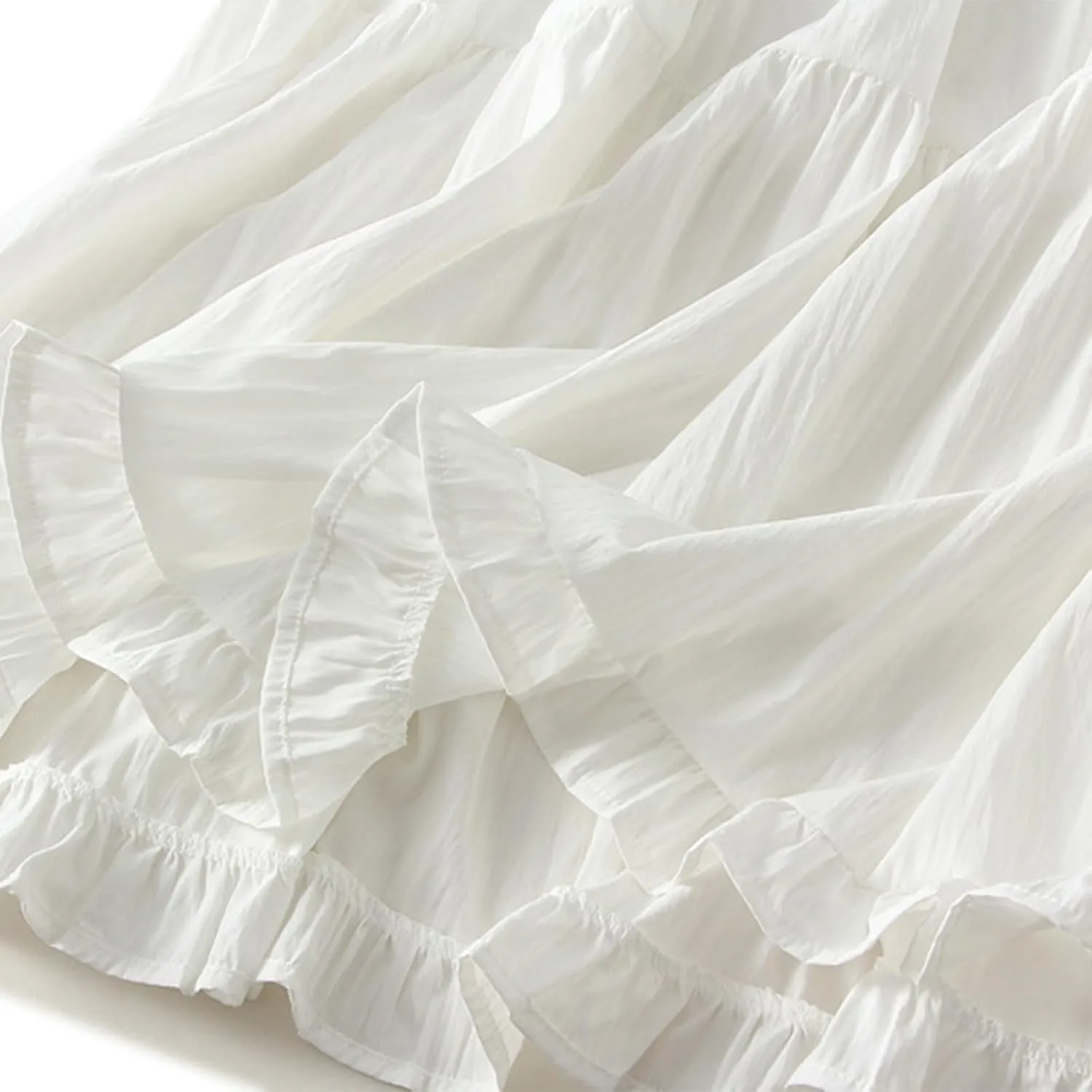 Women's Tiered Pleated Midi Skirt Summer High Waist Flowy A-Line Skirts Bohemian Ruffle Casual Vacation Beach Skirt