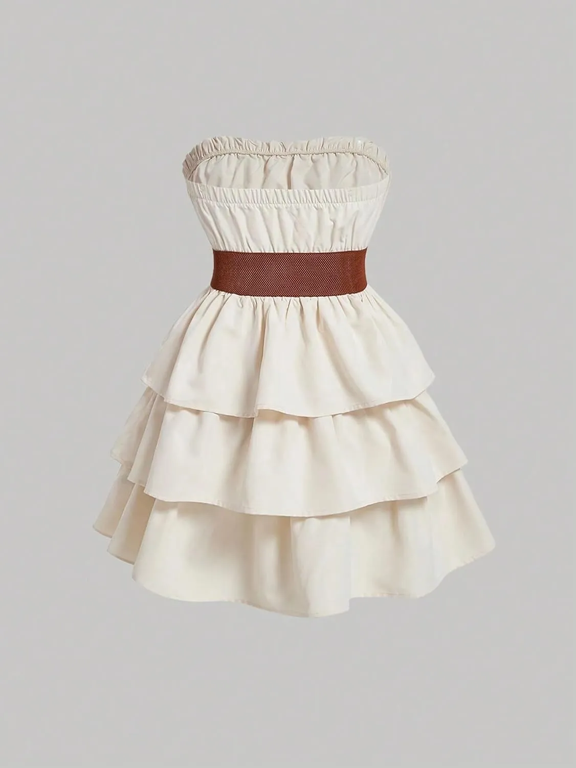 Women's Vintage 70s Strapless Cake Dress Country Concert Outfit Fashion Short Dresses for Women