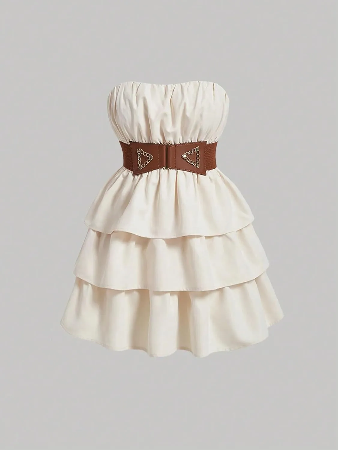 Women's Vintage 70s Strapless Cake Dress Country Concert Outfit Fashion Short Dresses for Women